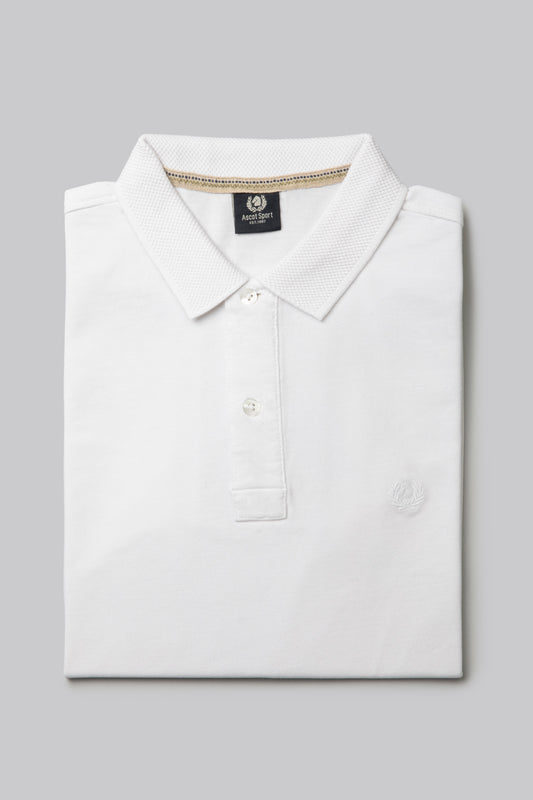 Polo shirt with jacquard detail