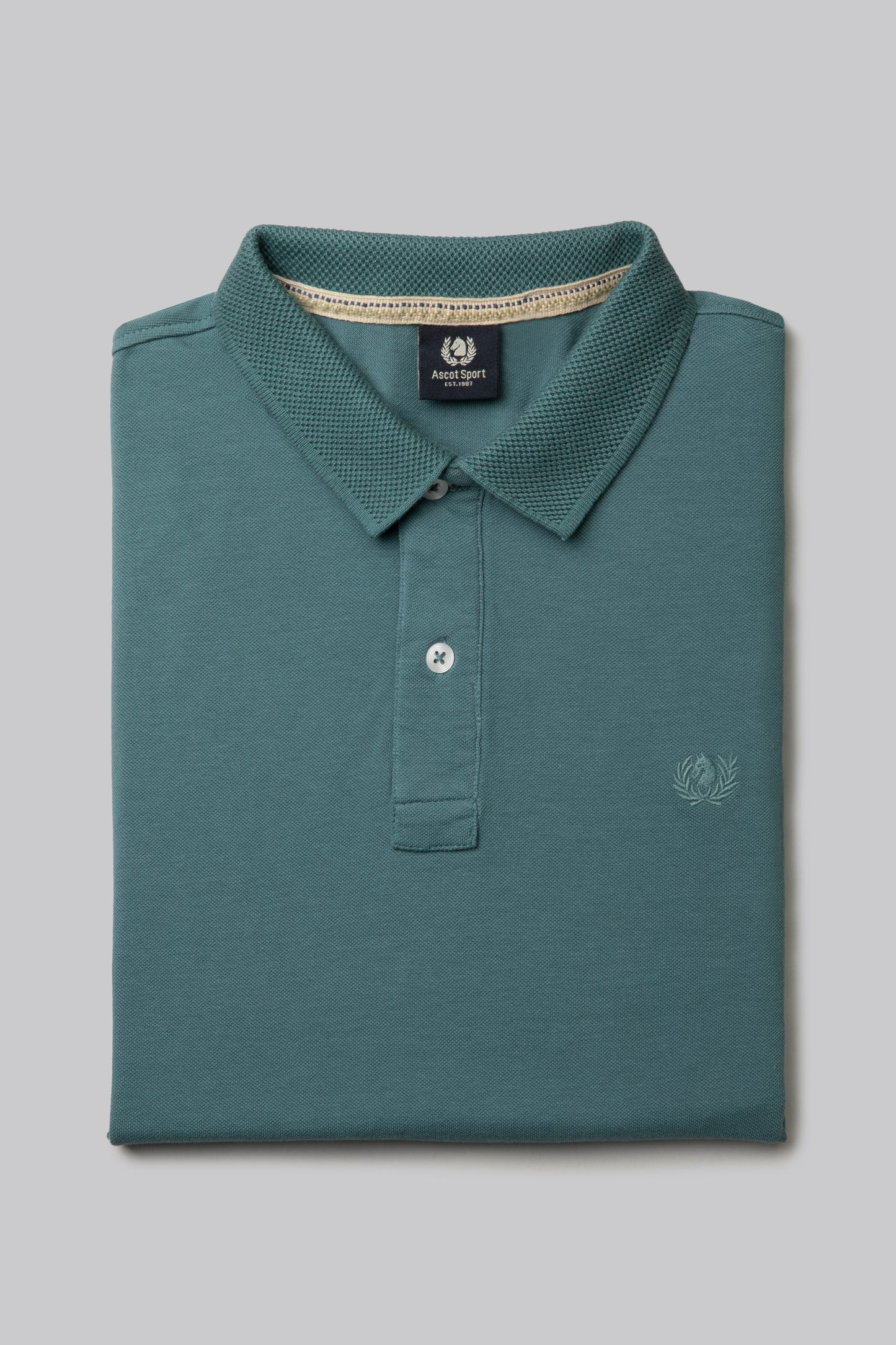 Polo con dettaglio jacquard