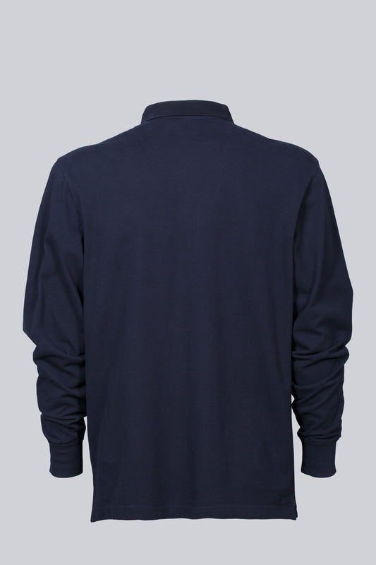 Blue polo shirt with pocket