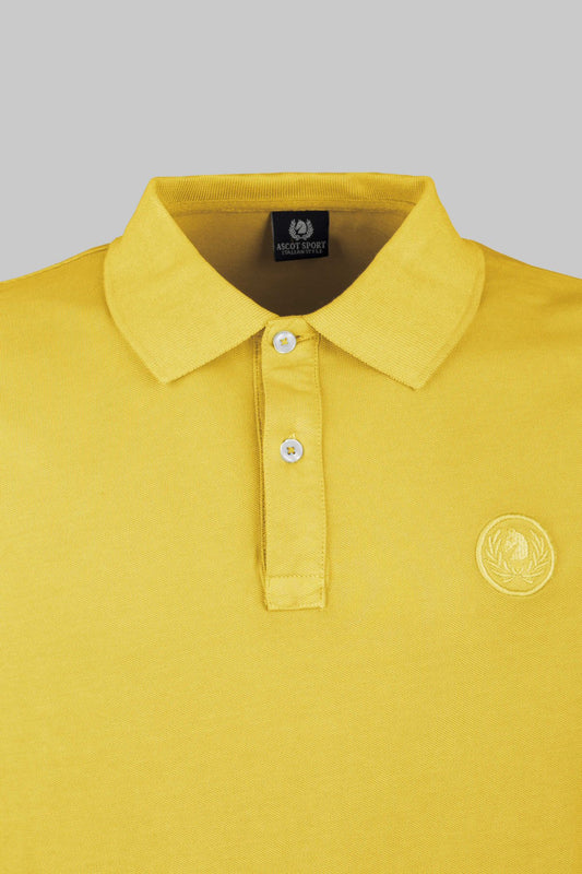Garment-dyed cotton polo shirt