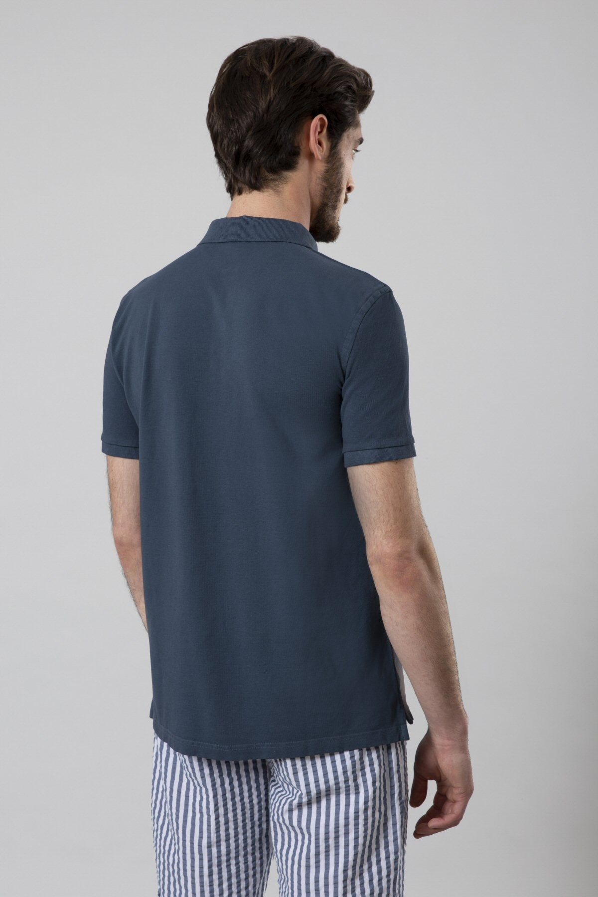 Polo in cotone tinto capo