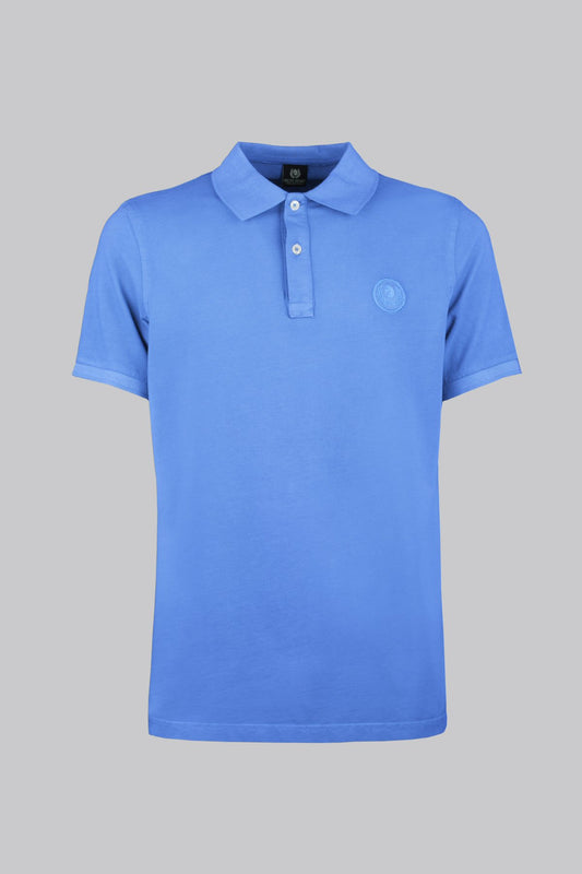 Garment-dyed cotton polo shirt