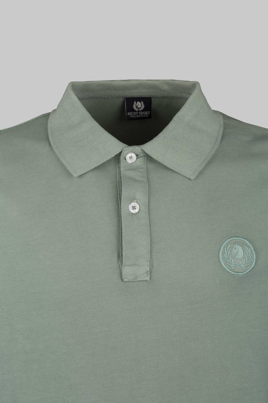 Garment-dyed cotton polo shirt