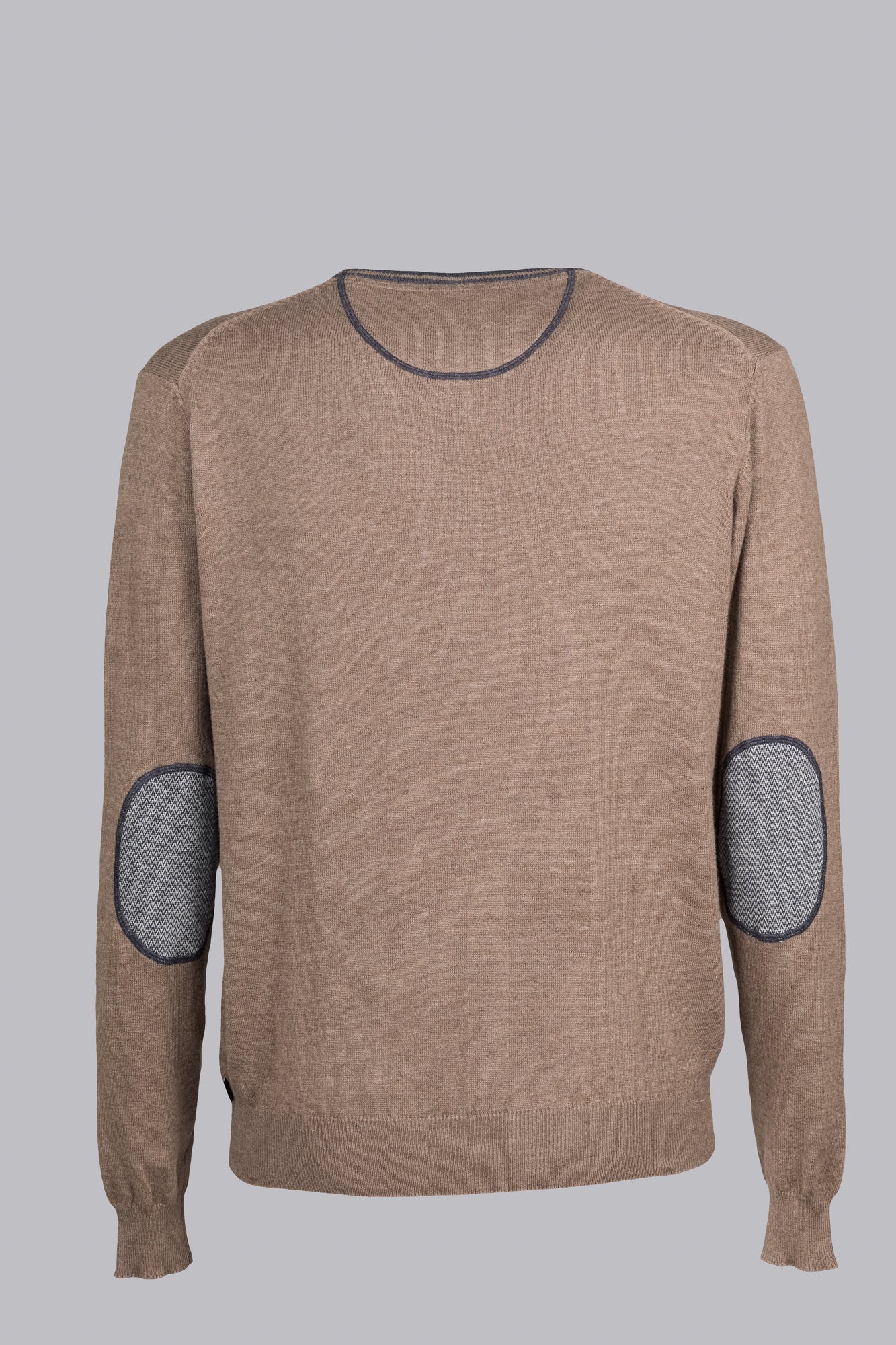 Maglione beige con dettagli a contrasto