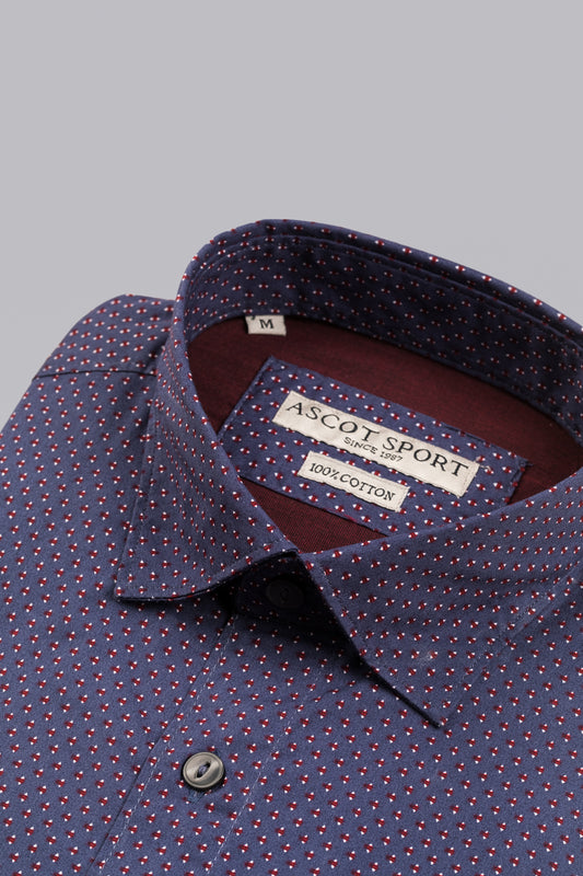 Shirt with geometric pattern