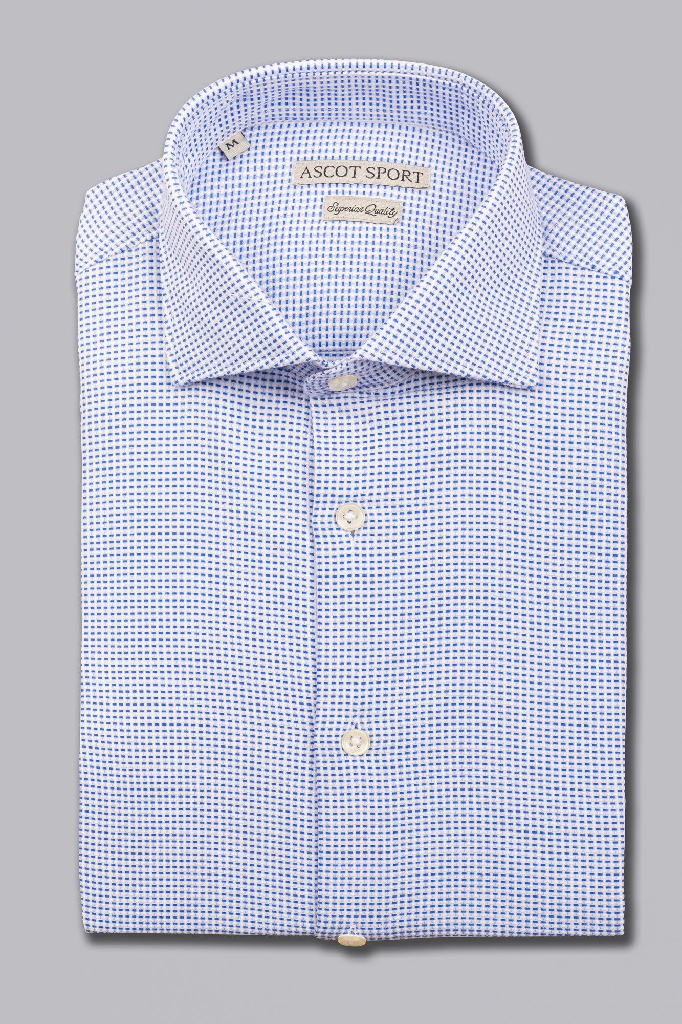 Checked blue shirt