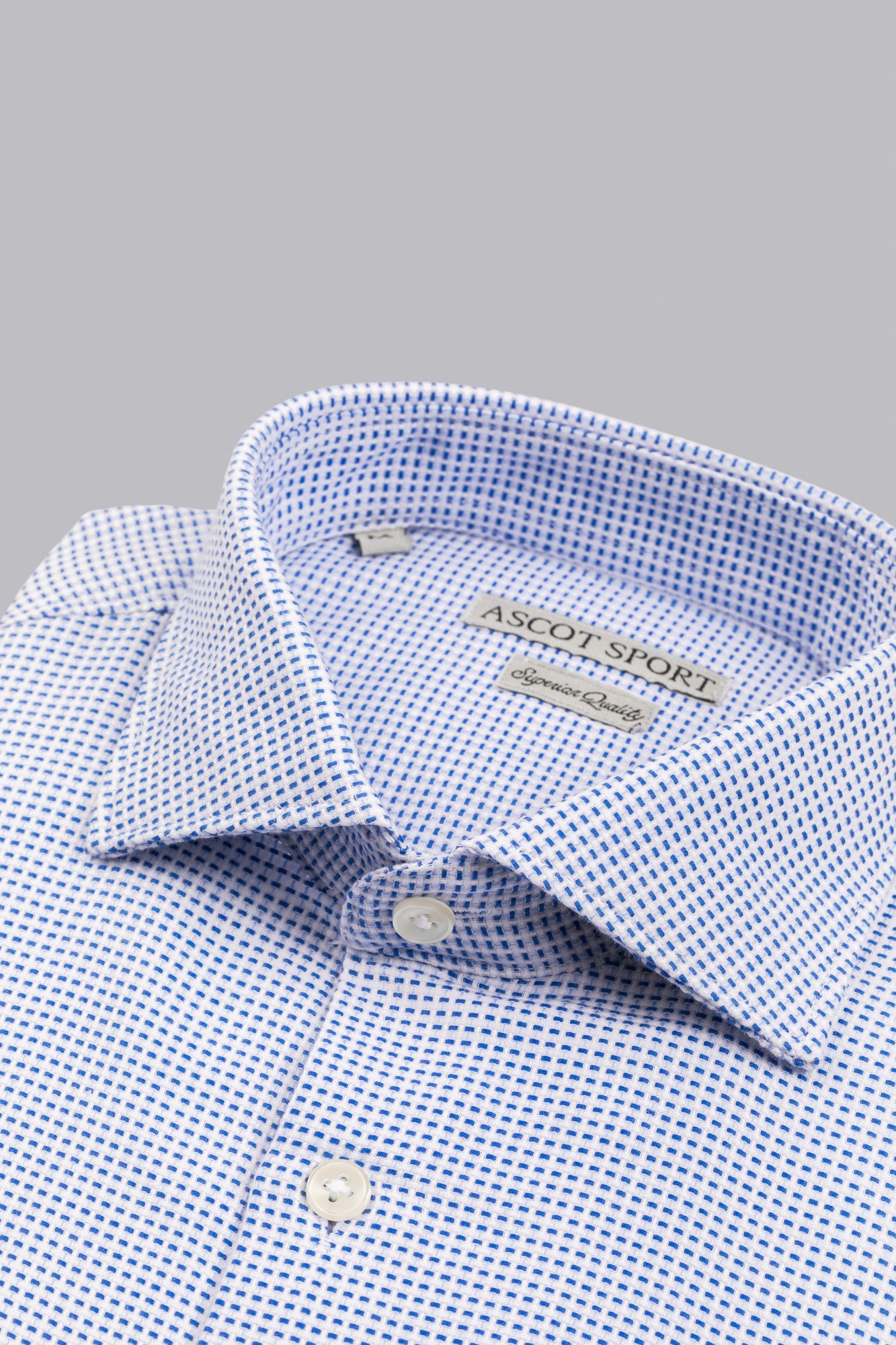 Checked blue shirt