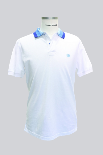 Men's polo shirt with contrasting collar