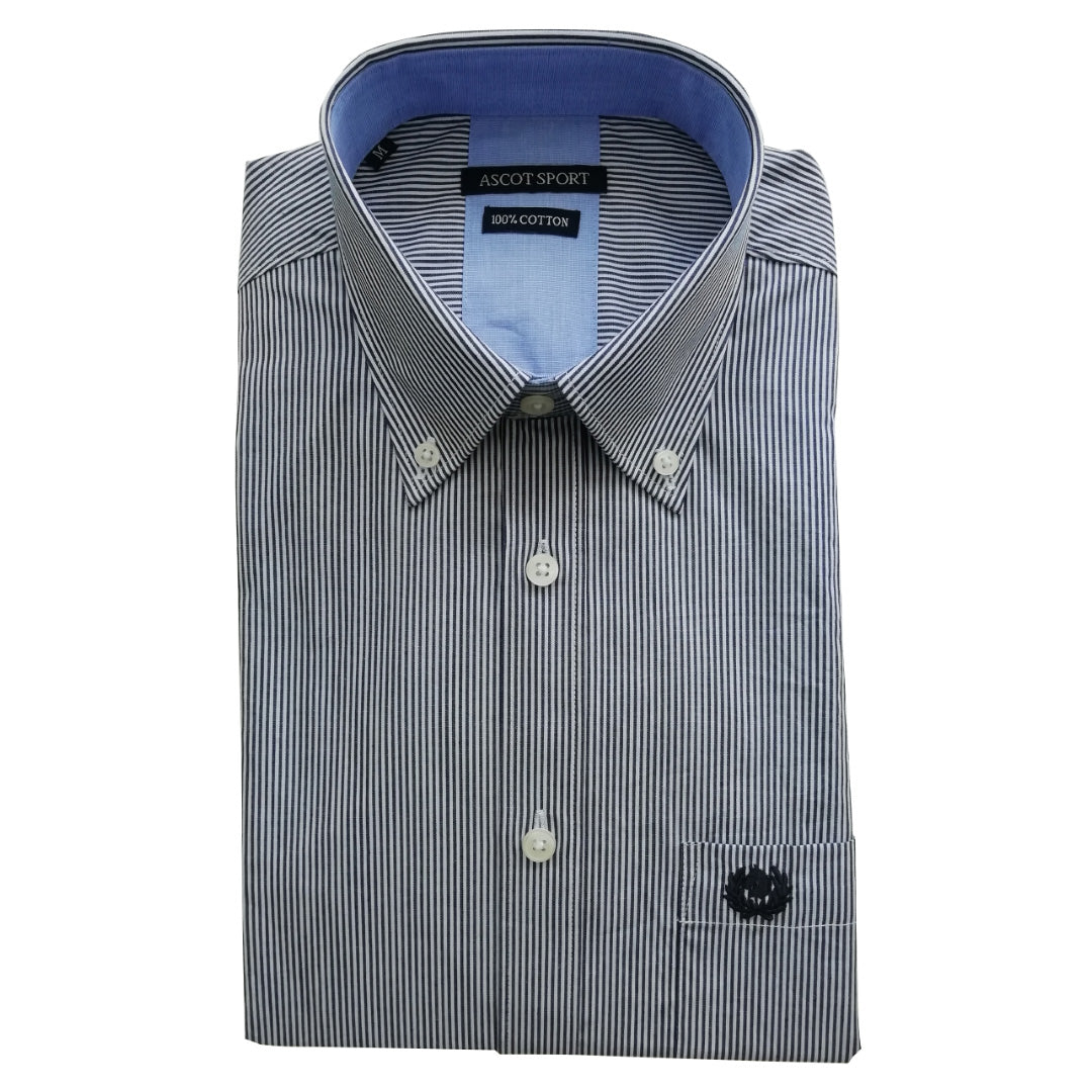 Camicia a righe in bianco e nero