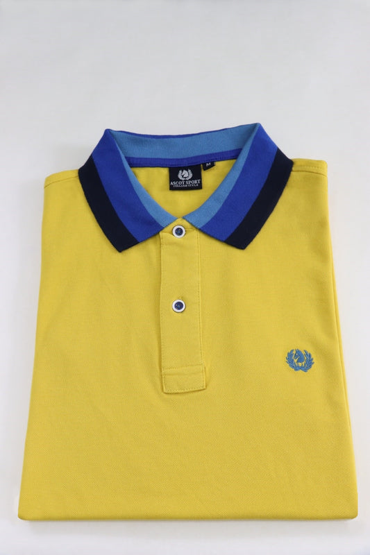 Polo uomo con sottocollo a contrasto