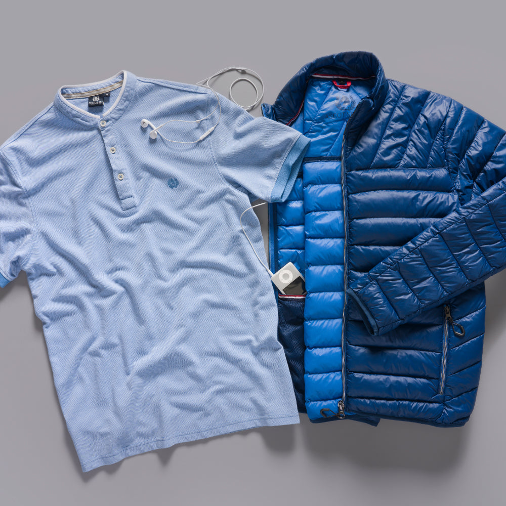 Men's polo in two tones