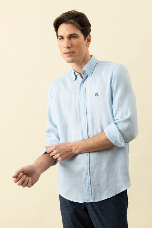 Camicia Button Down in 100% puro lino