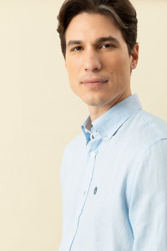 Camicia Button Down in 100% puro lino
