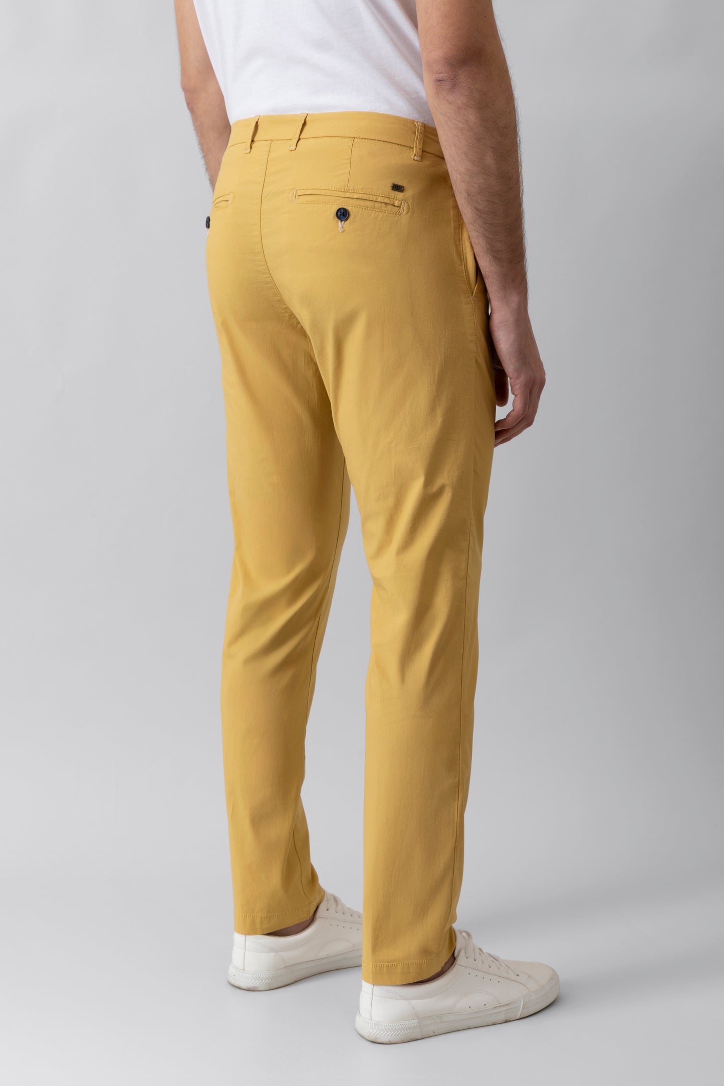 Pantalone Chino in popeline di cotone leggero stretch