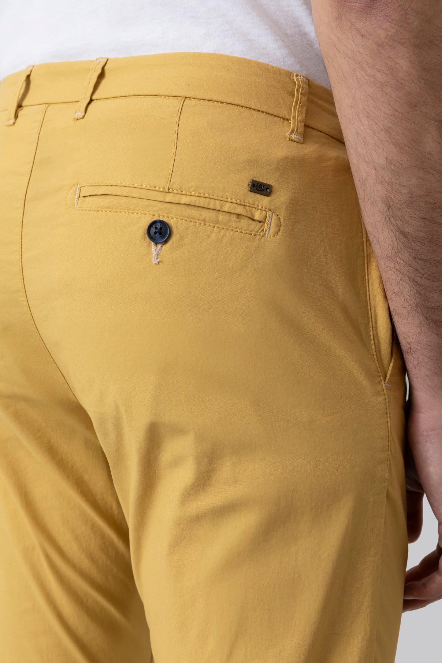 Pantalone Chino in popeline di cotone leggero stretch