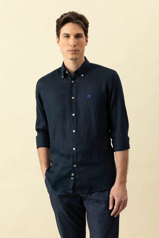 Camicia Button Down in 100% puro lino
