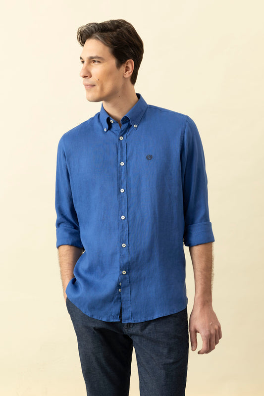 Camicia Button Down in 100% puro lino
