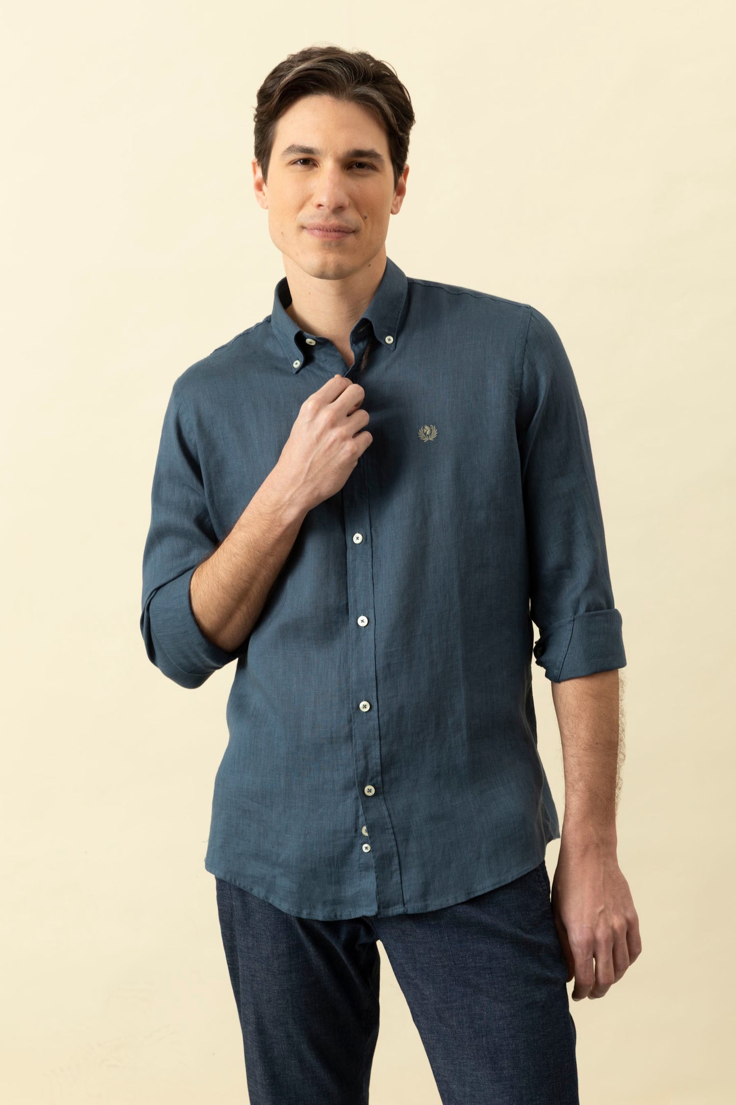 Camicia Button Down in 100% puro lino