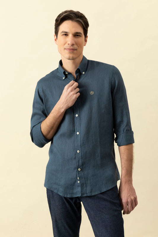 Camicia Button Down in 100% puro lino