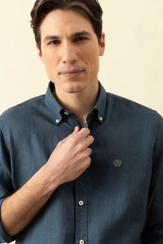 Camicia Button Down in 100% puro lino