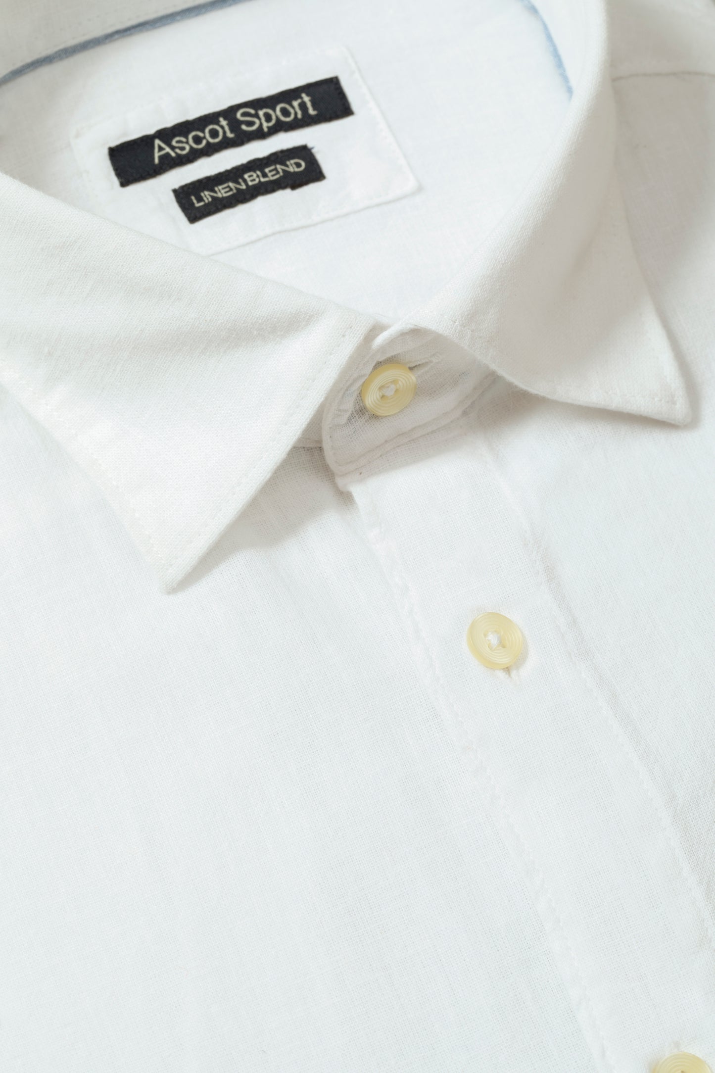 Camicia collo classico in misto lino cotone