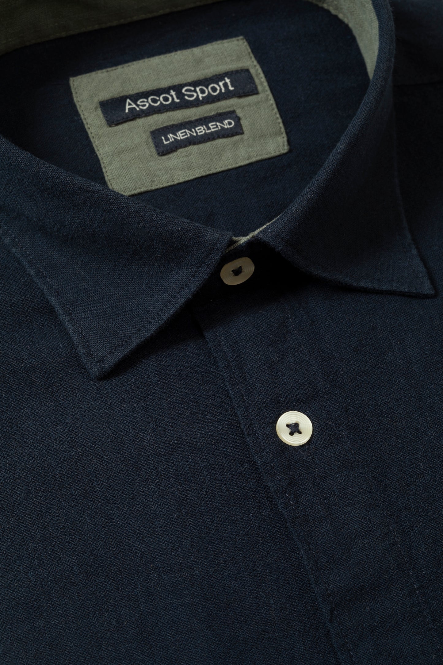Camicia collo classico in misto lino cotone