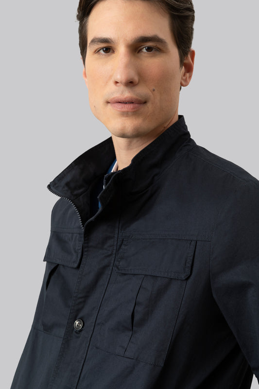Cotton jacket with collar