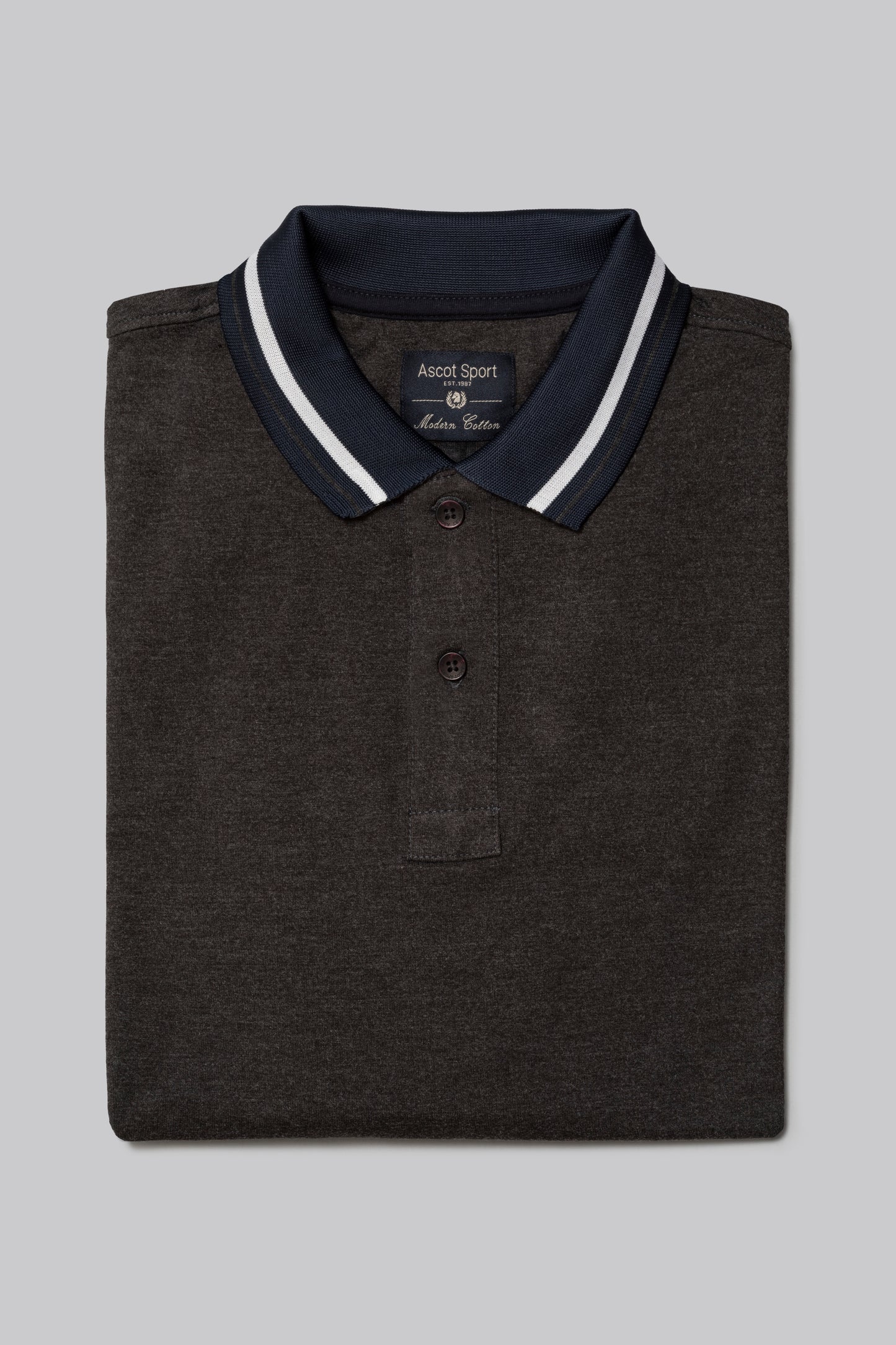 BiStretch jersey polo with contrasting detail on the collar