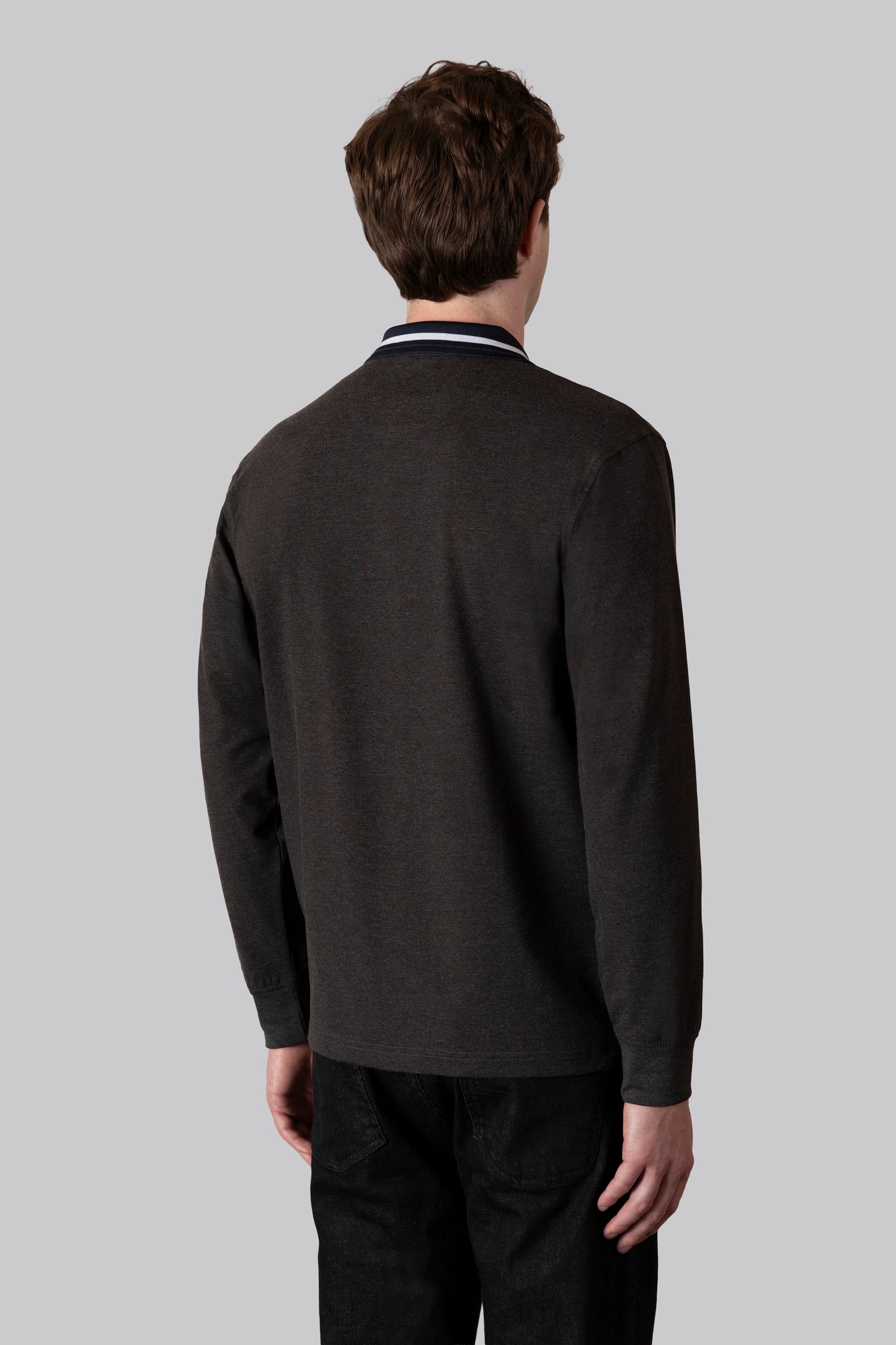 BiStretch jersey polo with contrasting detail on the collar