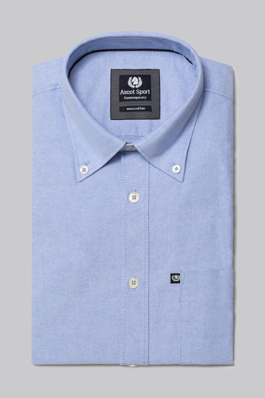 Camicia Camicia in oxford di cotone con taschino e collo button down