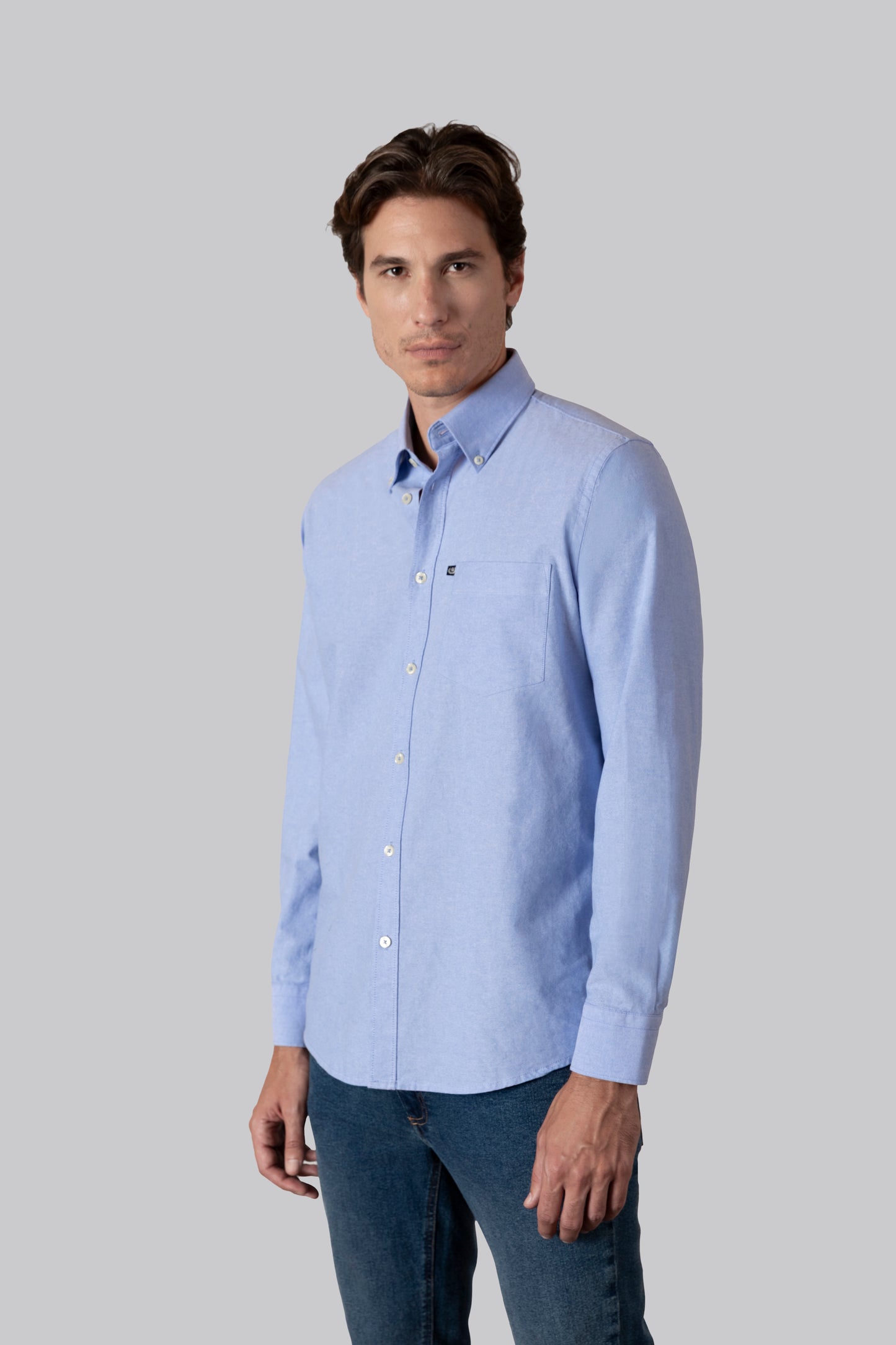 Camicia Camicia in oxford di cotone con taschino e collo button down