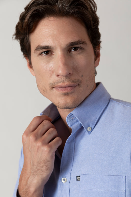 Camicia Camicia in oxford di cotone con taschino e collo button down