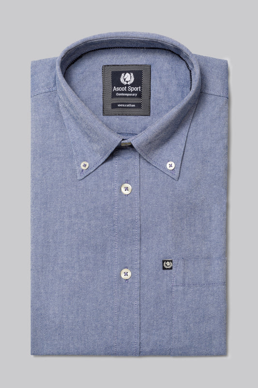 Camicia Camicia in oxford di cotone con taschino e collo button down