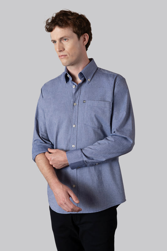 Camicia Camicia in oxford di cotone con taschino e collo button down