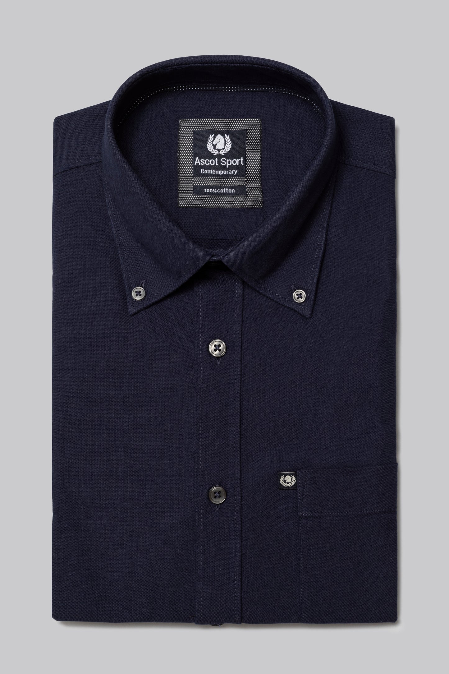 Camicia Camicia in oxford di cotone con taschino e collo button down