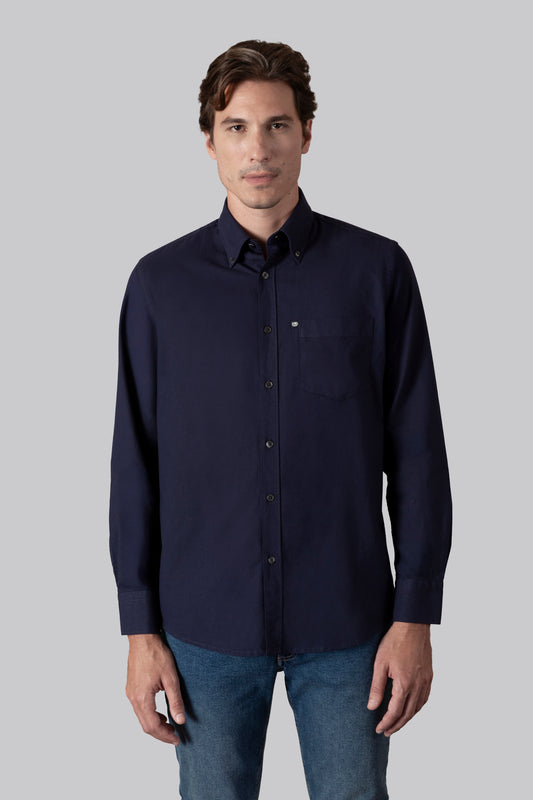 Camicia Camicia in oxford di cotone con taschino e collo button down