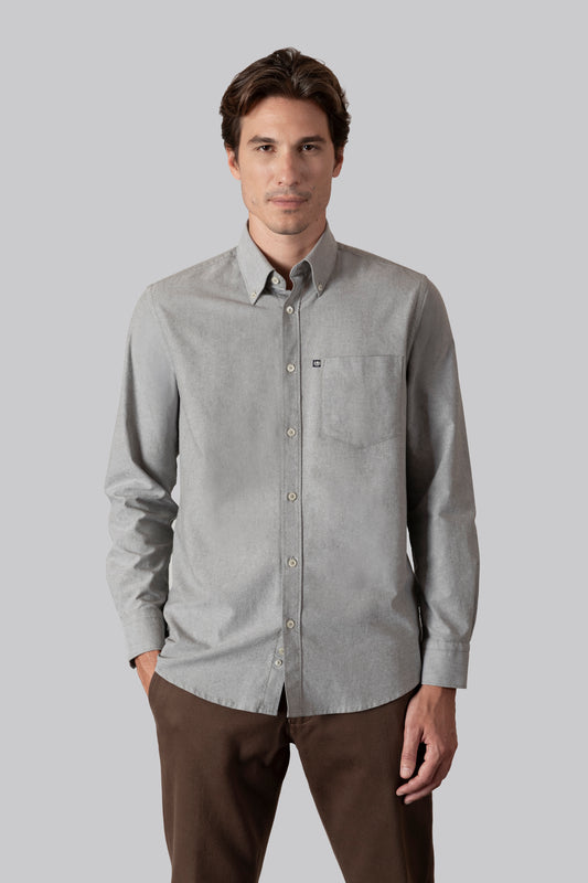Camicia Camicia in oxford di cotone con taschino e collo button down