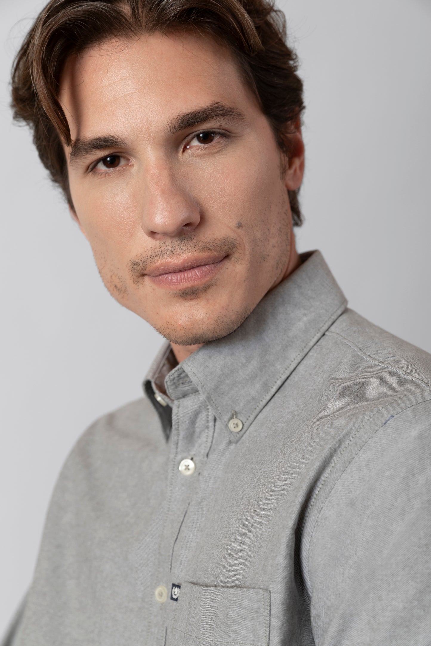 Camicia Camicia in oxford di cotone con taschino e collo button down