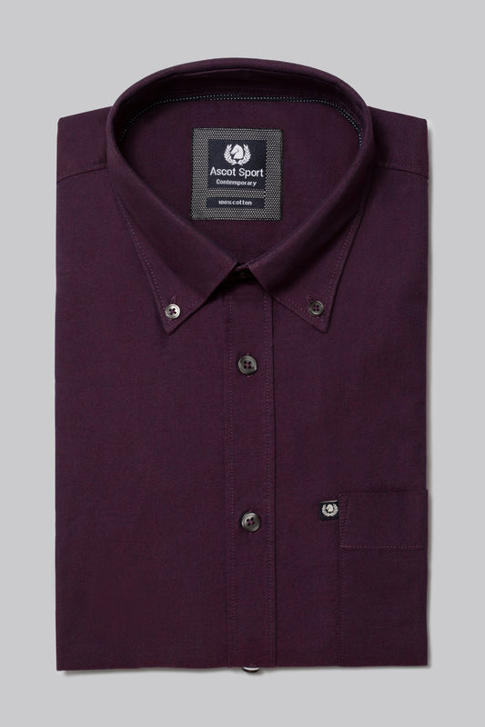 Camicia Camicia in oxford di cotone con taschino e collo button down