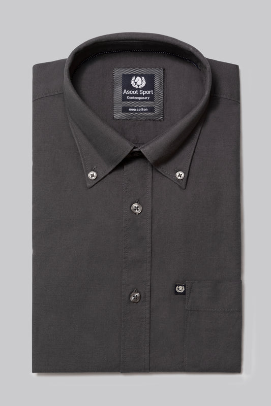 Camicia Camicia in oxford di cotone con taschino e collo button down