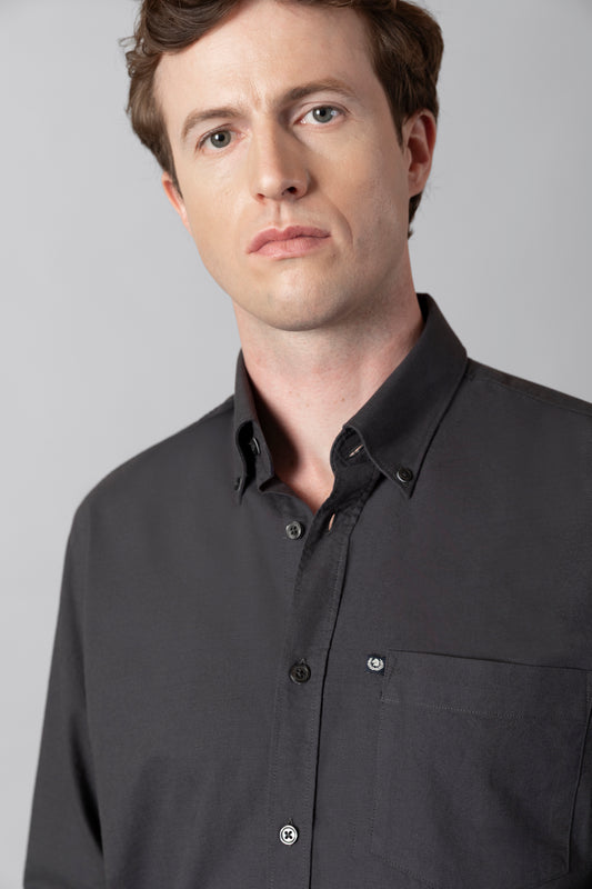 Camicia Camicia in oxford di cotone con taschino e collo button down