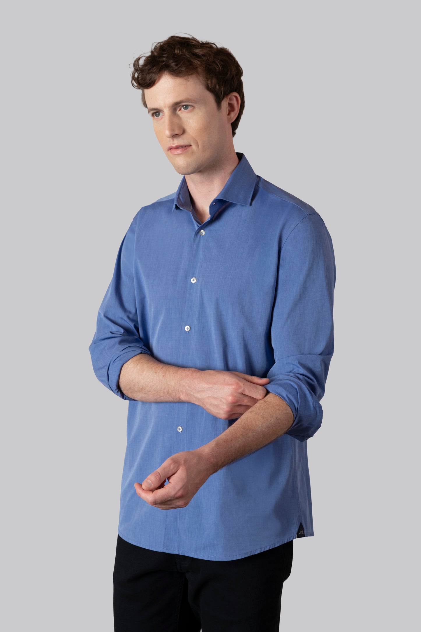 Camicia collo classico in 100% cotone Fil à Fil