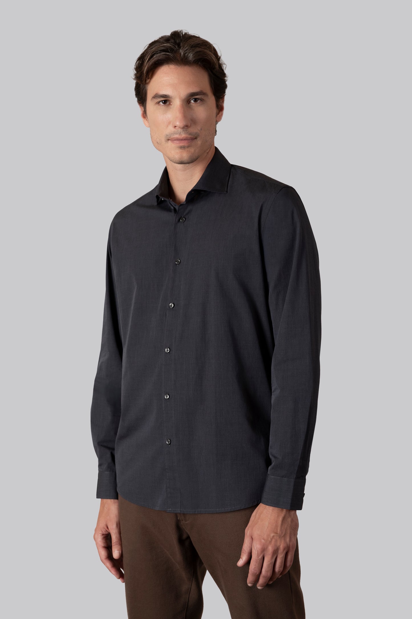 Camicia collo classico in 100% cotone Fil à Fil