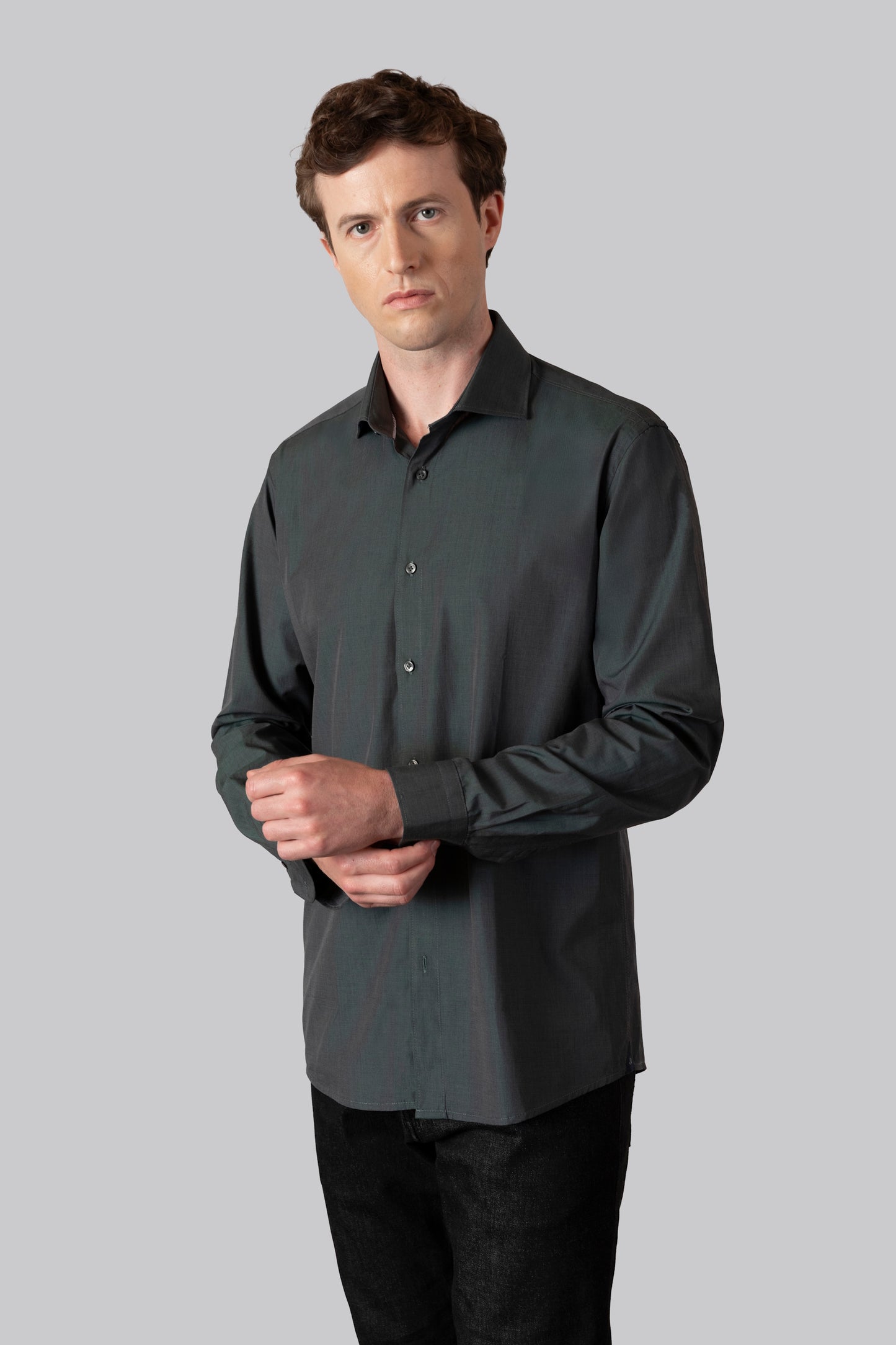 Camicia collo classico in 100% cotone Fil à Fil