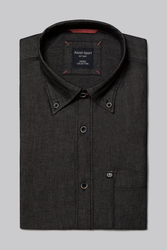 Camicia con taschino e Button Down in Denim