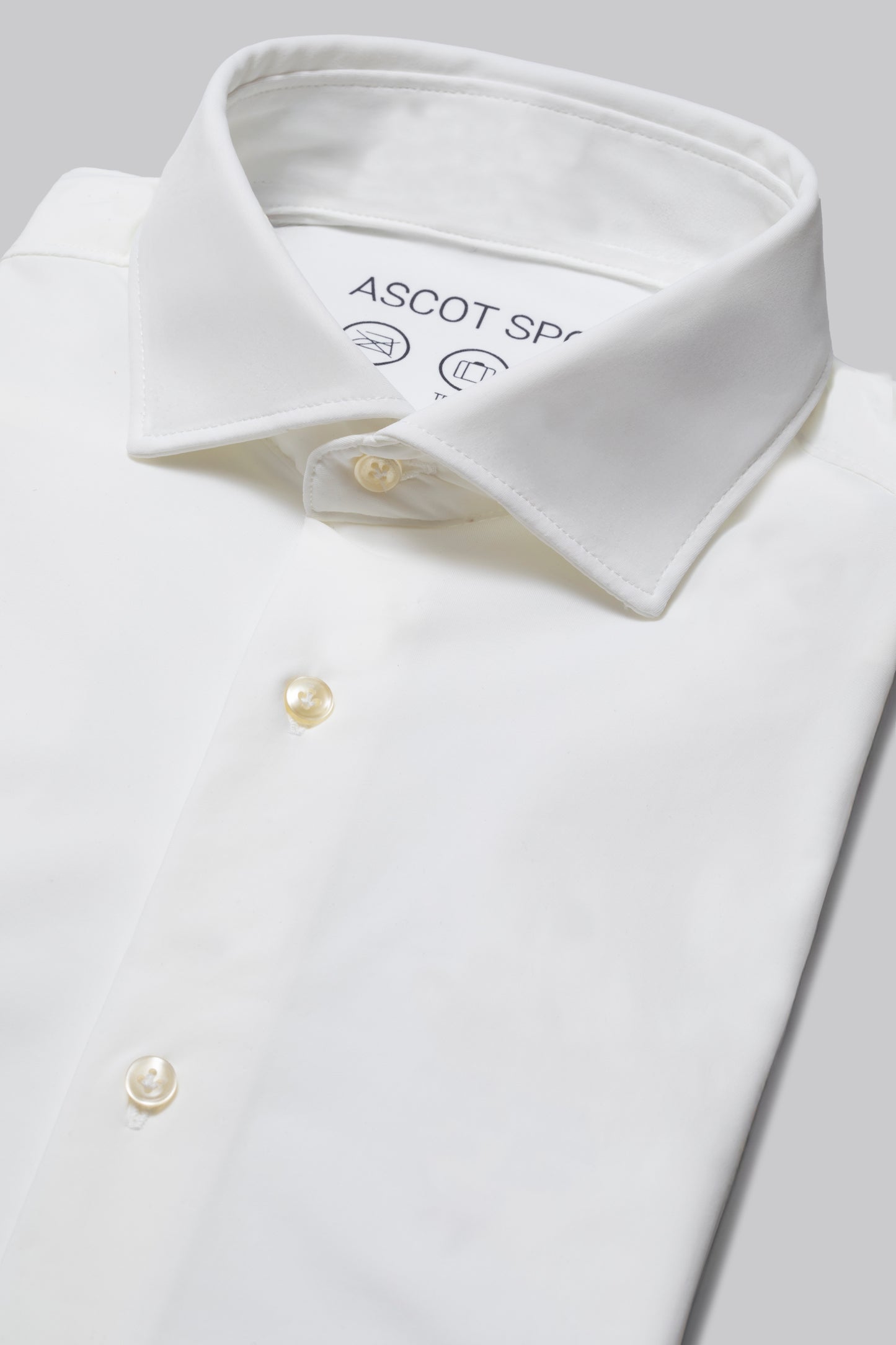 Camicia collo classico in tessuto tech-stretch no stiro