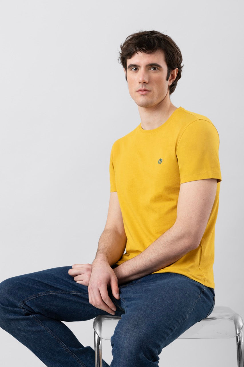 T-shirt 100% cotton with contrasting embroidery