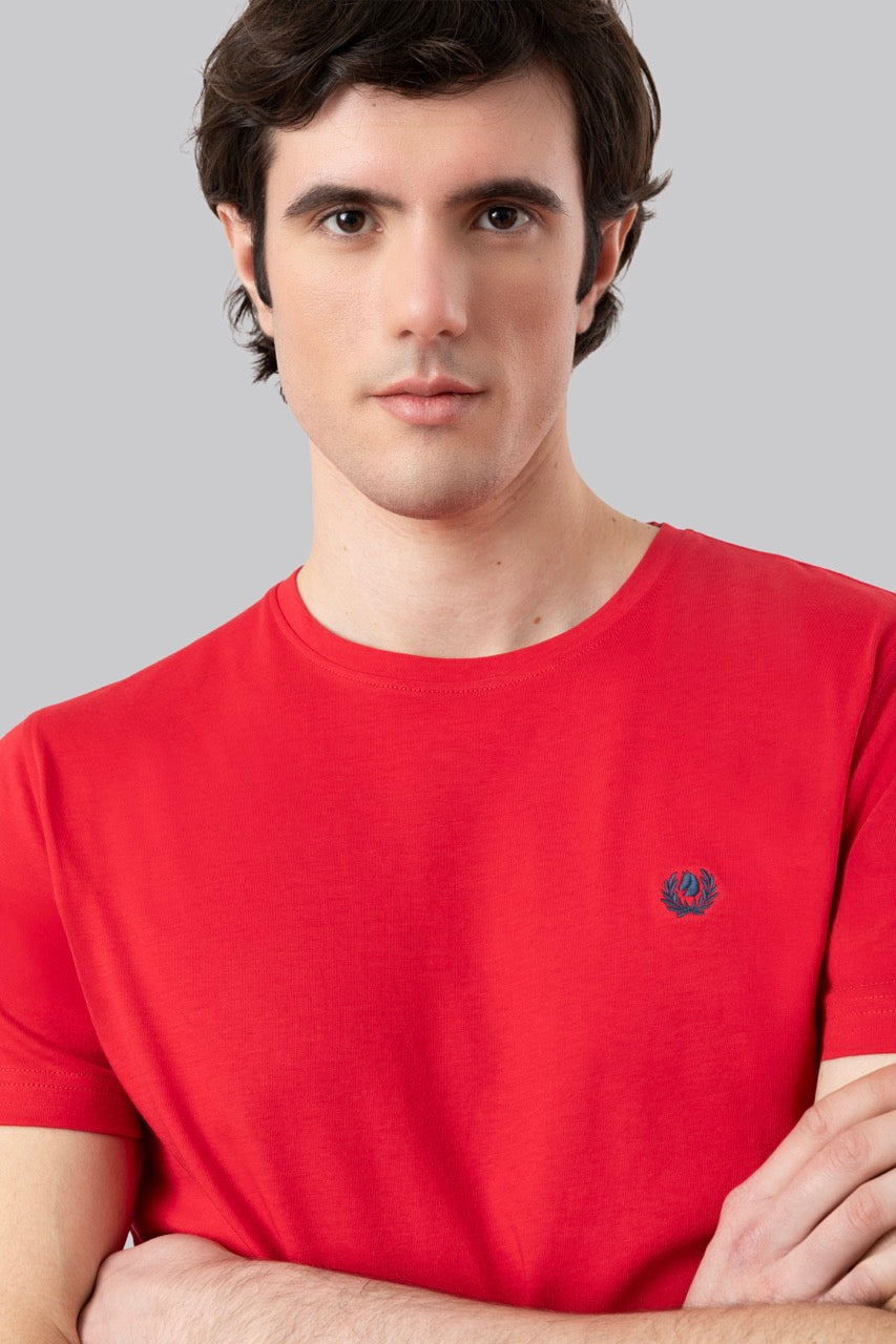 T-shirt 100% cotton with contrasting embroidery