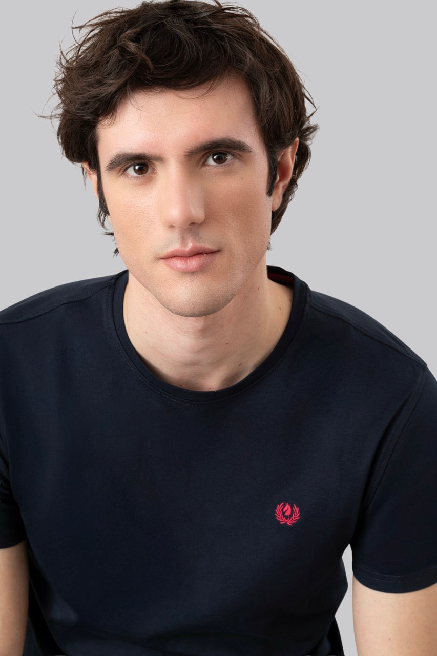 T-Shirt 100% cotton with contrasting embroidery