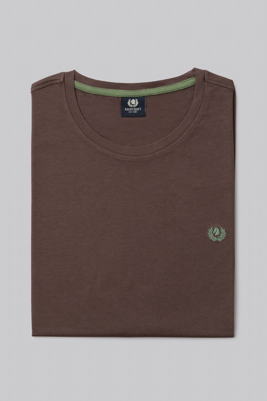 T-shirt 100% cotton with contrasting embroidery